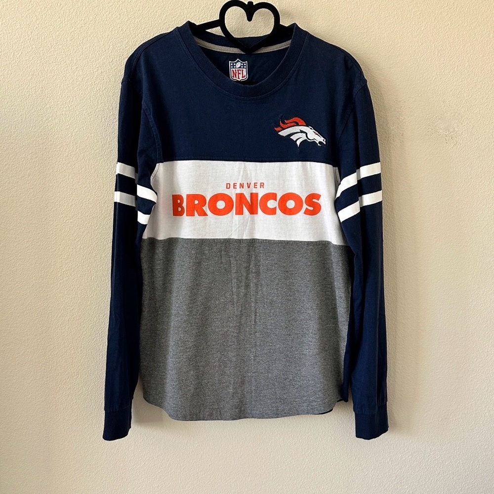 NFL Denver Broncos Navy Gray Women’s Long Sleeve
Tee / T-Shirt Size M